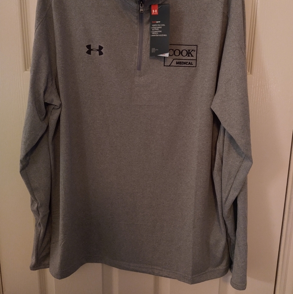 NWT Under Armour Loose Heatgear Quarter Zip Pullover Men's sz XXL Cook Medical - Picture 2 of 9